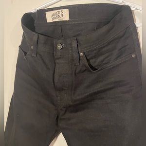 Naked and Famous black denim jeans